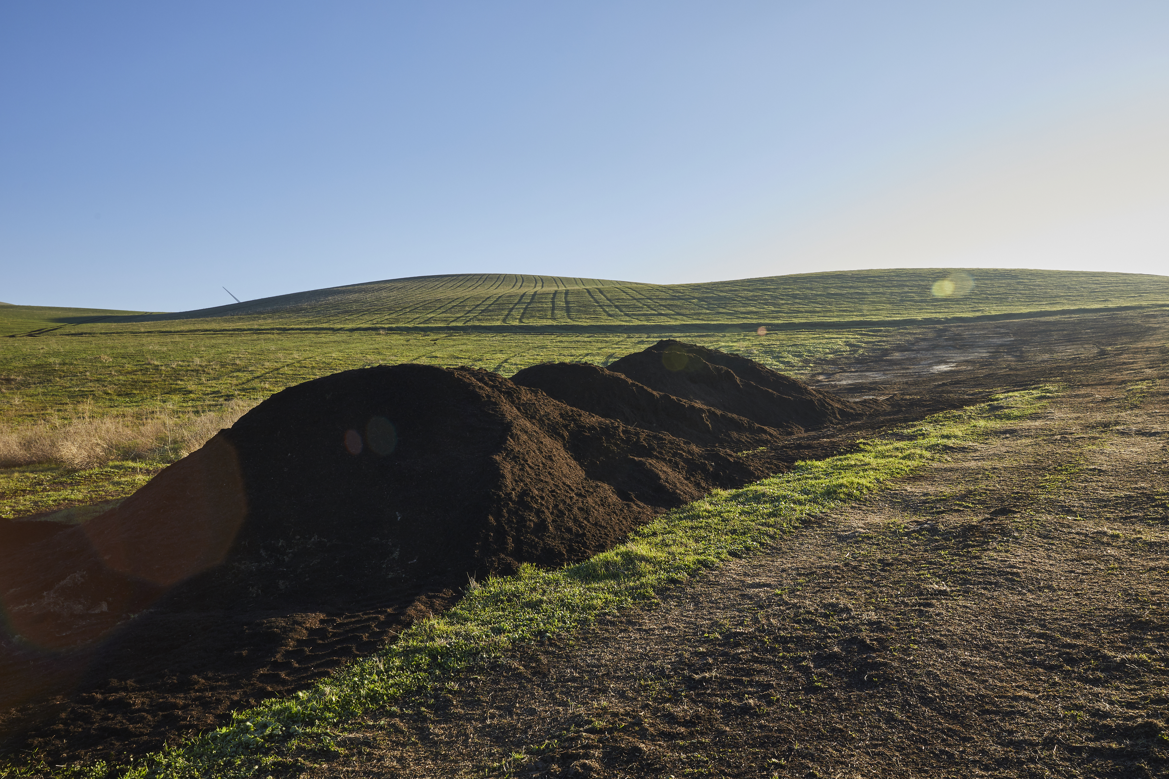Compost Pile on Agricultural Land