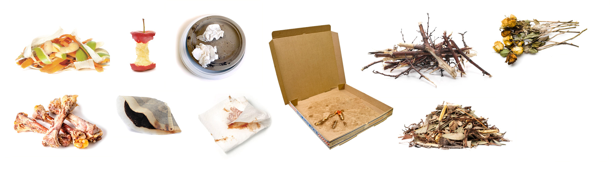 a variety of materials that go in your curbside organics bin