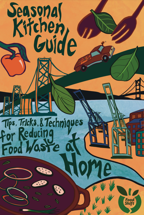 Cover of the food shift kitchen guide with original artwork