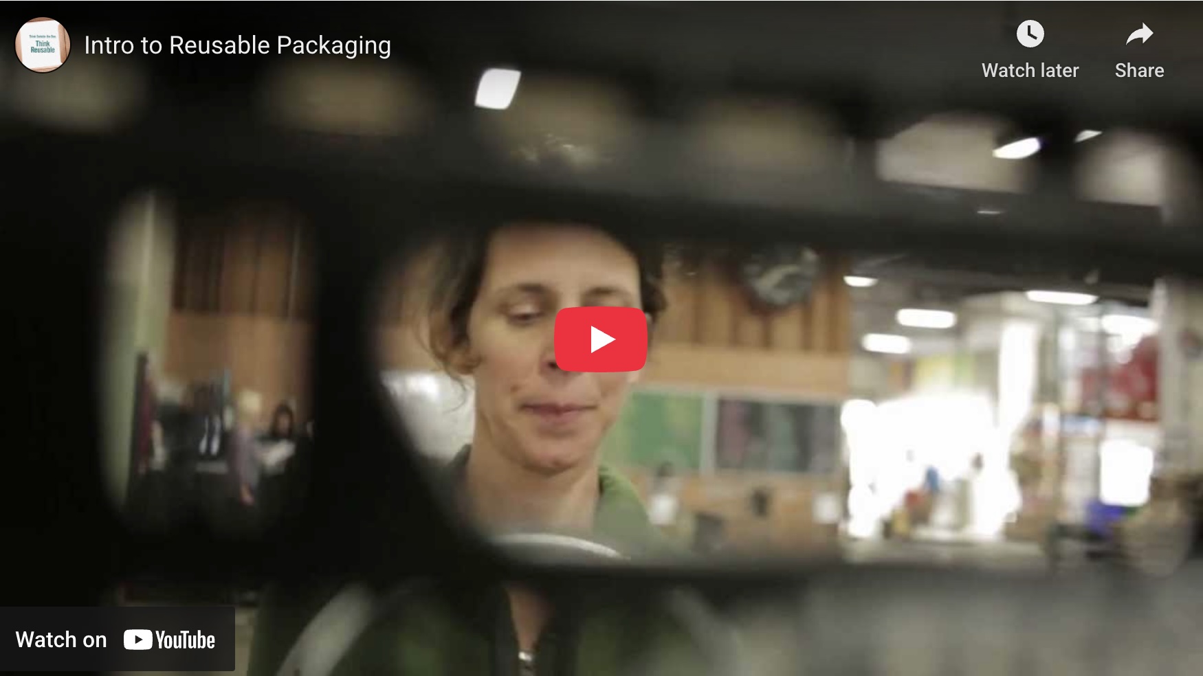 thumbnail for a youtube video on reusable transport packaging