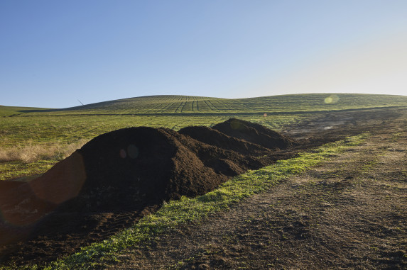 Compost Pile on Agricultural Land