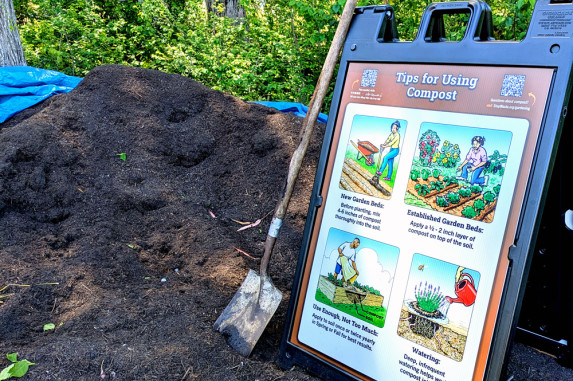 Sign at a Compost Hub