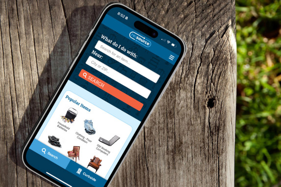 photo of a phone with the RE:Source app