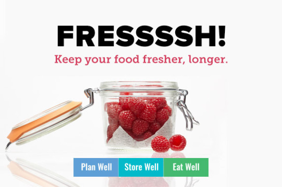 Image of raspberries in a jar lined with a paper towel. Ad copy reads Fresh! Keep your food fresher, longer.