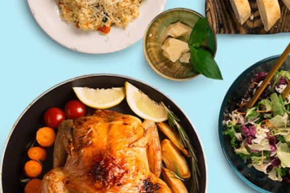 prepared food on the table