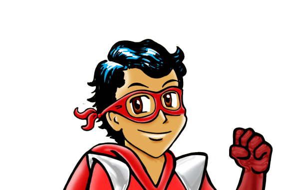 Super Reducer action hero and their sidekick Pingzi the reusable water bottle