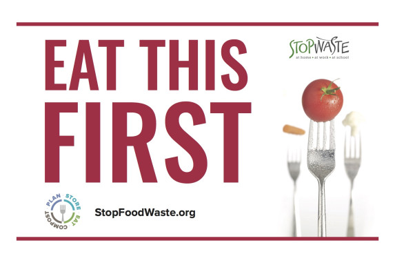 Sign that says "Eat This First"