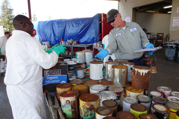 technicians processing paint