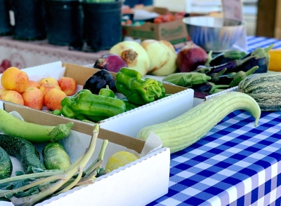 Fresh produce on table