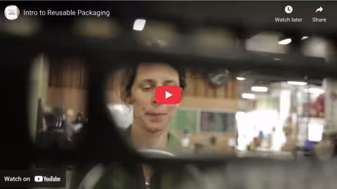 thumbnail for a youtube video on reusable transport packaging