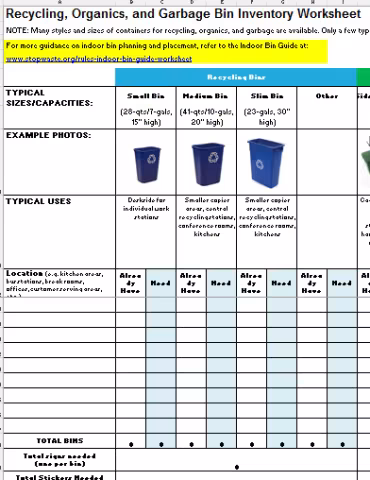 bin inventory worksheet